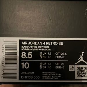 Jordan 4 ‘black canvas’